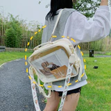 Messenger Bookbag Cute Clear Backpack Transparent Backpacks Ita Shoulder Bag for Teenage Girl Women Jelly Itabag Bagpack