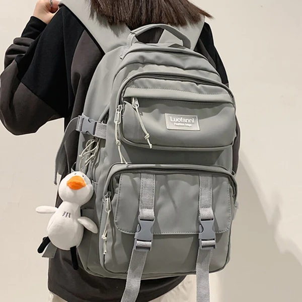 Men Backpack Waterproof Nylon Rucksack for Teenager Schoolbag Kawaii Women Bag Lovers Travel Shoulder