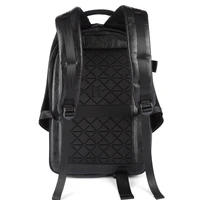 Grabluxury Mens Black Leather Backpack USB Charge Travel Laptop Backpacks School Bag Male Waterproof Anti Theft Backpacks