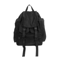 Grabluxury Cool Black Backpacks Men Harajuku Large Capacity School Bags Waterproof Nylon Bookbags for Women